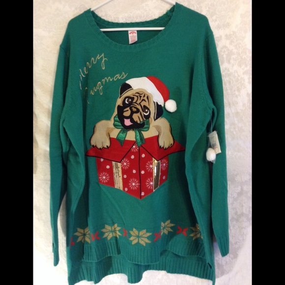 merry pugmas sweater